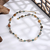 Natural Agate & Synthetic Non-magnetic Hematite Chip Beaded Necklaces NJEW-H047-06G-1