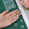 8Pcs 2 Colors Brass Spring Gate Rings KK-PH0013-93-3