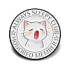 Always Sleepy Club Cat Enamel Pins JEWB-K040-09EB-1