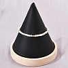 Brass & Natural Pearl Round Beaded Bracelets for Women BJEW-D366-02G-3
