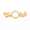 Alloy Open Back Bezel Links PALLOY-WH0065-73G-1