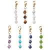 7Pcs 7 Styles Natural Gemstone Pendant Decorations HJEW-JM02039-1