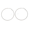 304 Stainless Steel Big Hoop Earrings with 316 Surgical Stainless Steel Pins for Women SA-CBAB549-01P-4