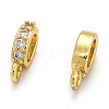 Brass Micro Pave Cubic Zirconia Tube Bails X-ZIRC-H119-11G-2