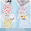 HOBBIESAY 5pcs 5 style Flower/Peach Pattern Cloth Women's Mini Cosmetics Storage Bags ABAG-HY0001-11-5