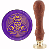 Brass Wax Seal Stamp with Handle AJEW-WH0184-0510-1