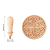 Chinese Mid-Autumn Festival Hand-Pressure Wooden Flower Carved Moon Cake Mould DIY-WH0410-25-2