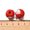 Valentine's Day Element Printed Wood Beads WOOD-R002-01-18-3