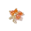 Glass Seed Beaded Butterfly Pendants PALLOY-MZ00562-5