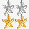 304 Stainless Steel European and American Flower Stud Earrings FB3298-2-2