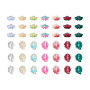 140Pcs 14 Style Transparent Baking Painted Glass Pendants LAMP-TA0001-02-22