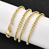 3MM Brass Rondelle Link Chain Necklaces NJEW-M108-12G-5
