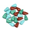 Dyed Synthetic Turquoise 3 Hole Guru Beads G-C198-01A-01-1
