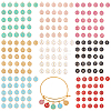 8 Bags 8 Colors Initial Letter A~Z Alphabet Enamel Charms ENAM-BM0001-11-1