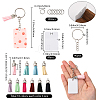DIY Blank Double-sided Heat Transfer Aluminium Pendant Keychain Making Kits DIY-SP0005-26G-2