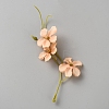 Cloth Artificial Plum Blossom Branch AJEW-WH20130-69B-1