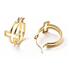 Ion Plating(IP) 304 Stainless Steel Cross Hoop Earrings for Women EJEW-G293-02G-2