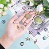20Pcs Eye Enamel Charm Connector Flat Round Evil Eye Charm Assorted Evil Eye Connector for Jewelry Necklace Bracelet Earring Making Crafts JX222A-3