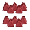   Burlap Packing Pouches Drawstring Bags ABAG-PH0001-14x10cm-06-2