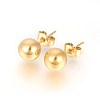 PVD Vacuum Plating 304 Stainless Steel Stud Earrings X-EJEW-E244-B01-G-1