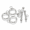 Non-Tarnish 201 Stainless Steel Toggle Clasps X-STAS-S103-05-1-2