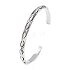 Retro 316 Surgical Stainless Steel Cuff Bangles BJEW-C142-09AS-4