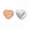 Shining Druzy Resin Cabochons RESI-WH0008-30M-2