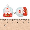 Christmas Theme Rabbit Opaque Resin Pendants RESI-S08-04C-3