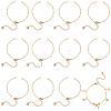 12Pcs Half Finished 304 Stainless Steel Paperclip Chains Connector Bracelet Makings MAK-SC0001-35-1