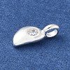 925 Sterling Sliver Cubic Zirconia Moon Charms STER-R002-02S-03-2