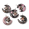 Natural Rhodonite Pendants G-Z086-01P-19-1