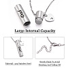 1Pc Word 304 Stainless Steel Column Urn Ashes Necklace DIY-TA0010-07D-4