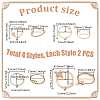 8Pcs 4 Styles Alloy Buckles AJEW-GA0007-98-2
