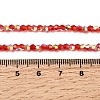AB Color Plated Transparent Glass Beads Strands GLAA-G127-01B-4