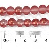 Frosted Transparent Glass Bead Strands GLAA-P065-8mm-06-3