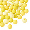 45Pcs 3 Colors Round Silicone Focal Beads SIL-TAD0001-01D-3