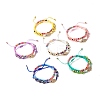 Handmade Polymer Clay Heishi Beads Stretch Bracelets Set BJEW-JB07349-1