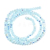 AB Color Plated Opaque Glass Beads Strands GLAA-G127-02E-2