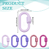 5Pcs 5 Styles Baking Paint Alloy Screw Locking Carabiners FIND-DR0002-39-2