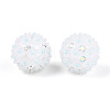 Handmade Polymer Clay Rhinestone with Resin Daisy Flower CLAY-T022-02D-3
