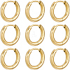 10 Pairs Ion Plating(IP) 304 Stainless Steel Huggie Hoop Earrings EJEW-BBC0002-19B-7