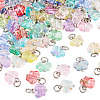 100Pcs 10 Style Transparent Acrylic Pendants PALLOY-TAC0229-3