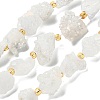 Electroplated Natural Druzy Agate Beads Strands G-G289-02B-2