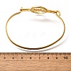 201 Stainless Steel Flat Round Link Bangles for Women LS-BJEW-R014-01G-04-5