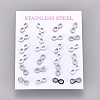 304 Stainless Steel Stud Earrings EJEW-L227-043P-2