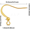 Long-Lasting Plated Brass Earring Hooks KK-BC0006-06G-NF-2