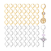 100Pcs 2 Styles 304 Stainless Steel Leverback Earring Findings STAS-PH0007-17-6