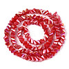 Electroplate Opaque Glass Beads Strands GLAA-N022-4mm-02-2