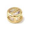 Brass Micro Pave Cubic Zirconia Multi-Strand Links KK-C111-01G-I-2
