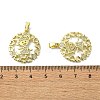 Rack Plating Brass Micro Pave Cubic Zirconia Pendants KK-R157-13B-G-3